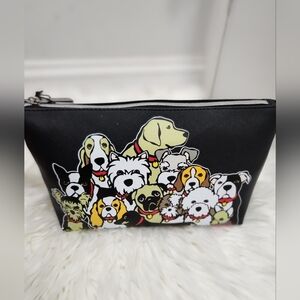 🔹️Marc Tetro 🔹️Love My Dogs black  Makeup Cosmetic Zippered Case ✨️🖤